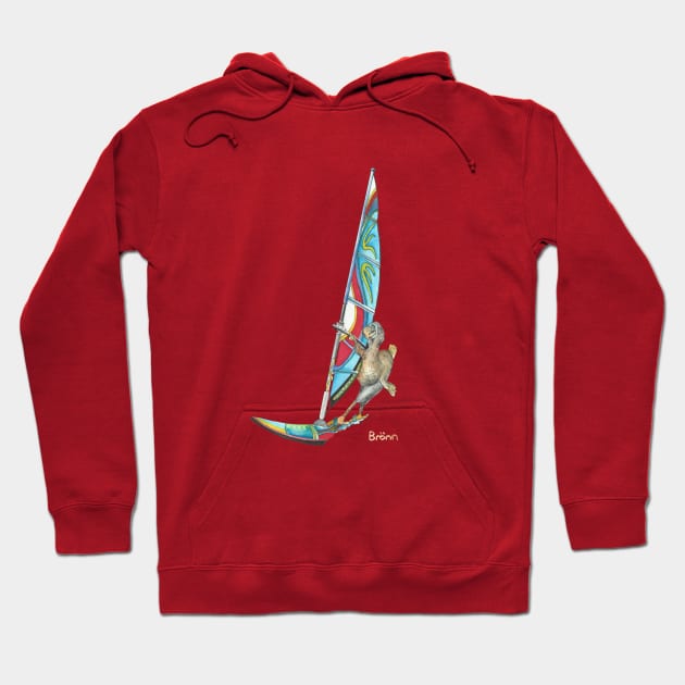 Dodo goes Windsurfing Hoodie by The Dodo Gallery